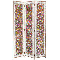 PARAVENT aus geflochtenem Papier, 120x3x172cm - Multicolor, Metall (160/172/3cm) - Wanderlust