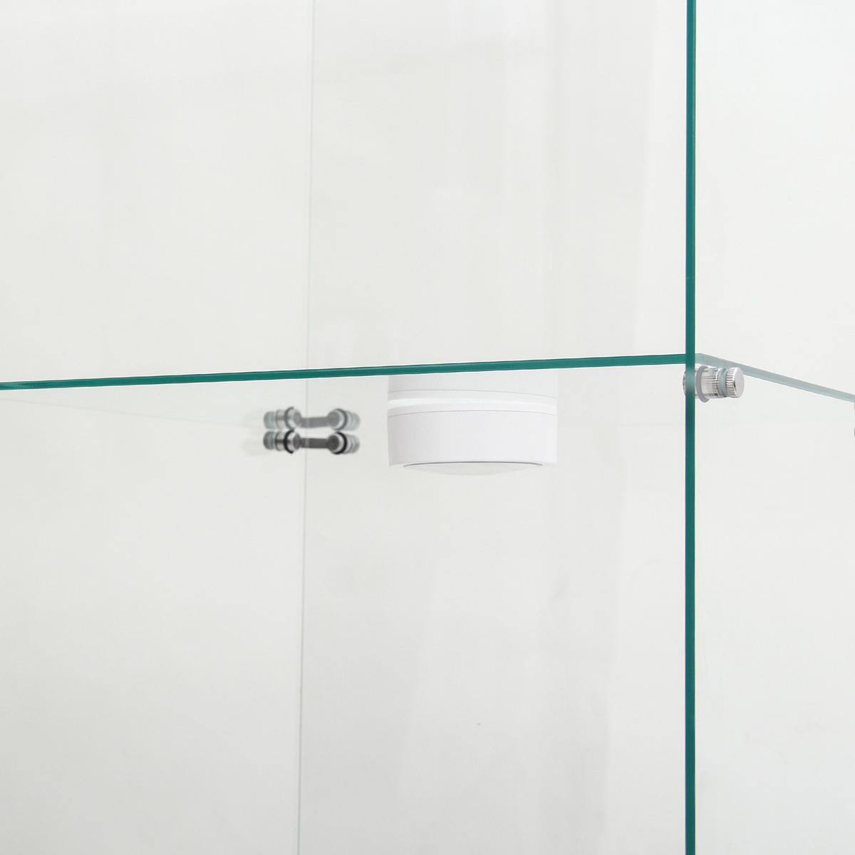 GLASVITRINE 125x40x36 cm 3 Türen 3 Fächer LED schwarz - Schwarz, Holz (42/125/36cm) - LEBENLANG