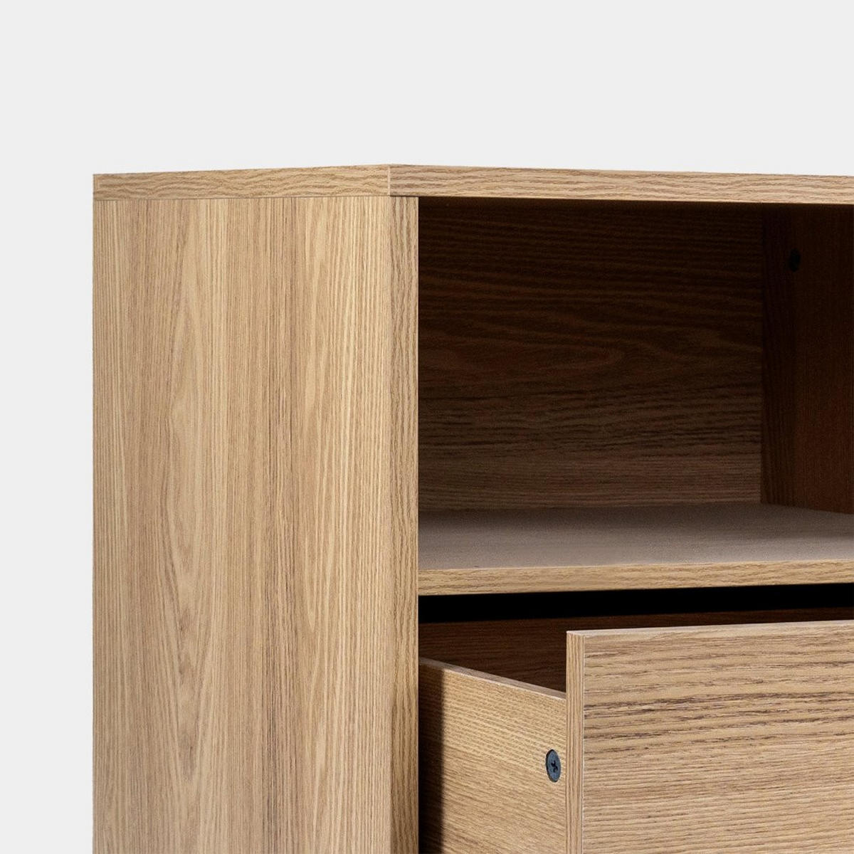 NACHTTISCH MIT 1 SCHUBLADE Remi Natürlich 45 cm x 55 cm - Naturfarben, Holzwerkstoff (45/55/40cm)