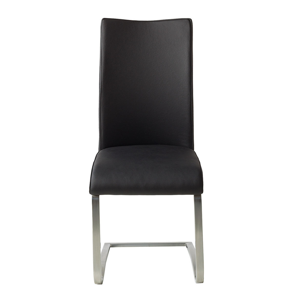 FREISCHWINGER - Edelstahlfarben/Schwarz, Leder/Metall (43/103/52cm) - home24