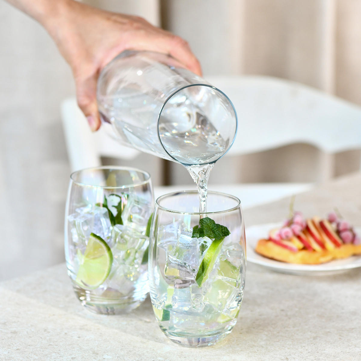 WASSERGLÄSER TRINKGLÄSER, 6er-Set, 440 ml - Multicolor, Glas (0.44L)