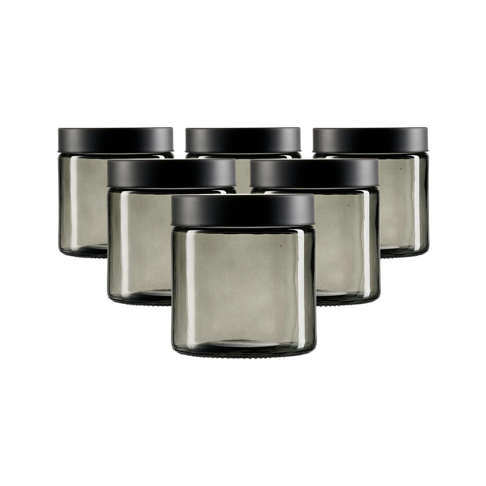 VORRATSGLÄSER Lumos grau 800 ml 6er Set - Grau, Glas (11/12/11cm) - Ritzenhoff Breker