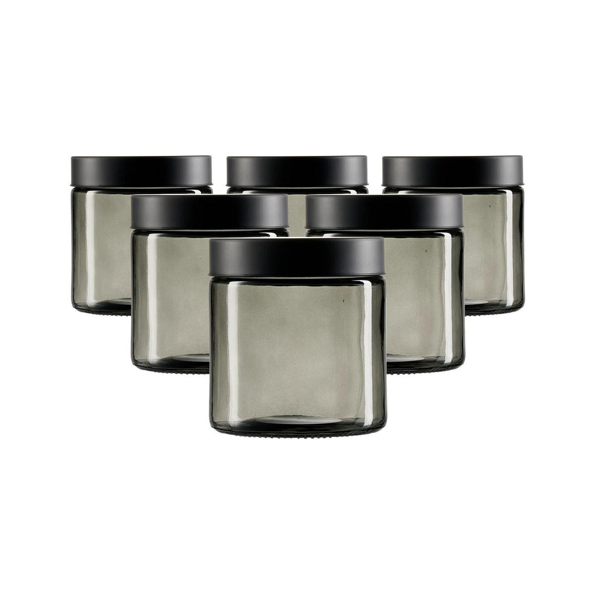 VORRATSGLÄSER Lumos grau 800 ml 6er Set - Grau, Glas (11/12/11cm) - Ritzenhoff Breker