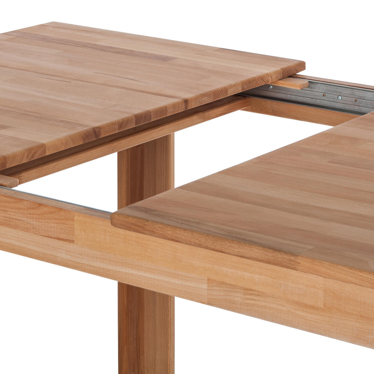 ESSTISCH mit Ausziehfunktion - Kernbuche massiv - geölt - Kernbuche, Holz (90/140/76cm) - home24