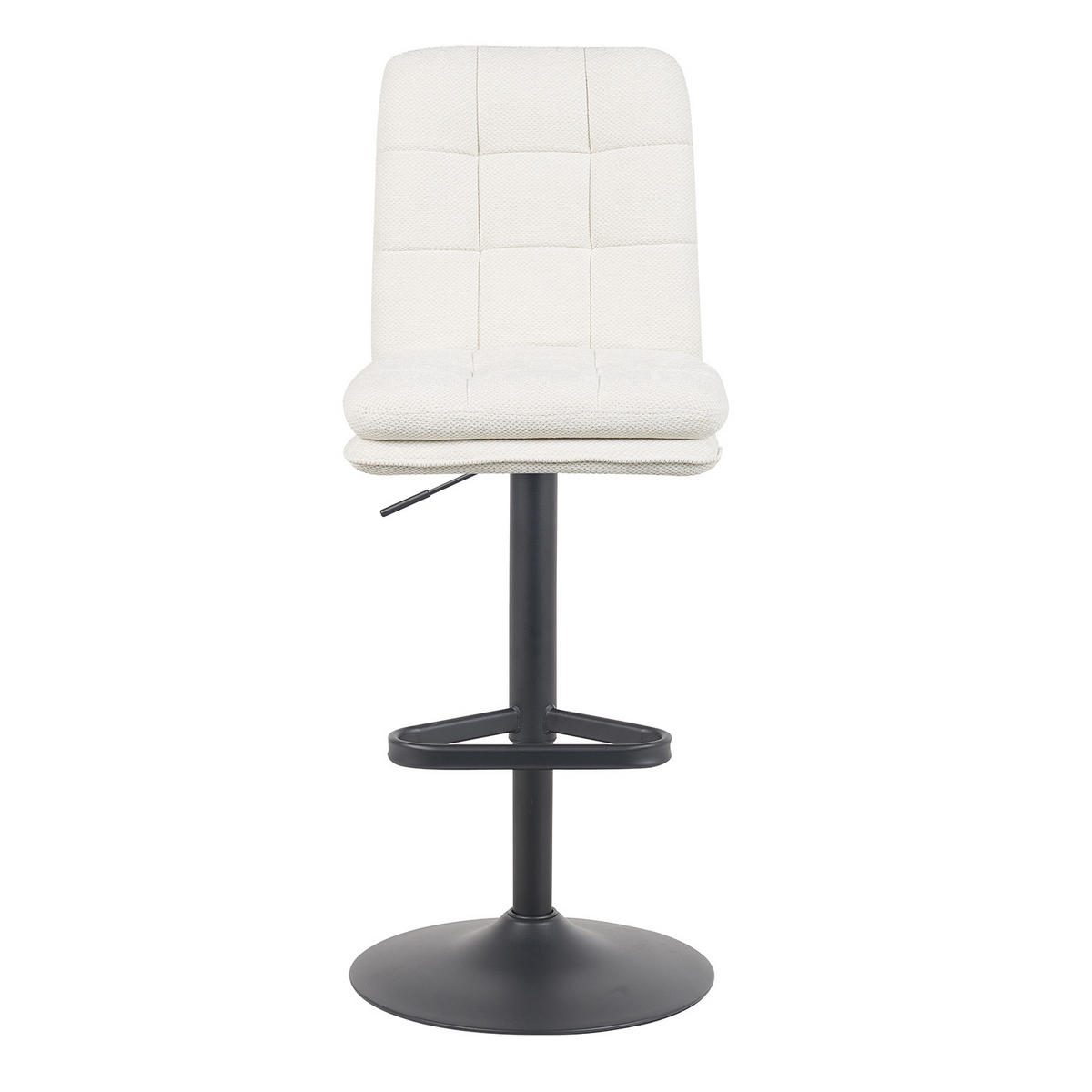BARHOCKER Enno 2er-Set - Creme/Schwarz, Textil/Metall (45/103/57cm) - DUBI Möbel