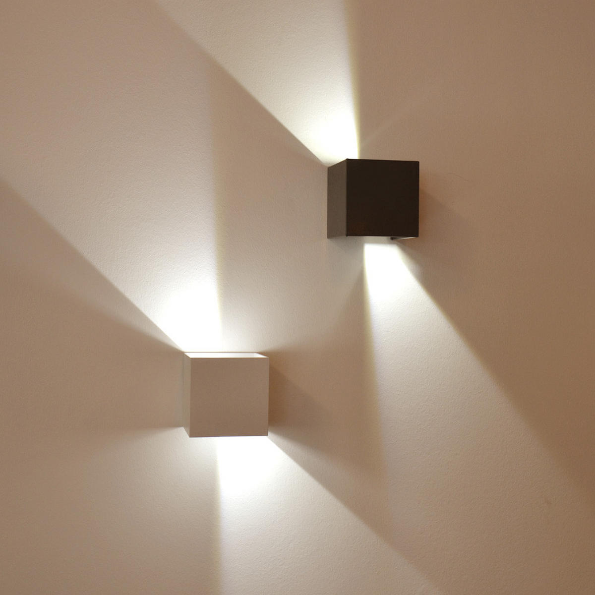 LED-WANDLAMPE Ixa mit Sensor Blattgold Quadratisch - Goldfarben, Metall (10/10/10cm) - s.luce