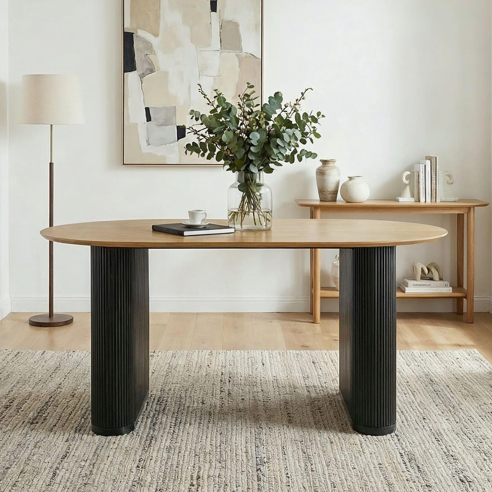 ESSTISCH MAXIM - Eichefarben, Metall (90/160/75cm) - IDIMEX