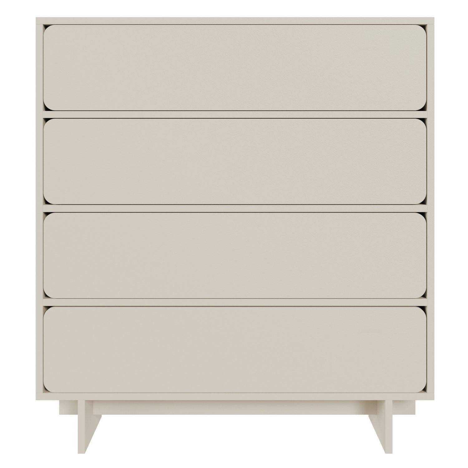 KOMMODE Wuwu Greige 101 cm - Taupe, Holzwerkstoff (100.8/111.8/35cm) - Selsey