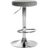 BARHOCKER Samt grau - Chromfarben/Grau, Textil/Metall (38.5/60/38.5cm) - CLP
