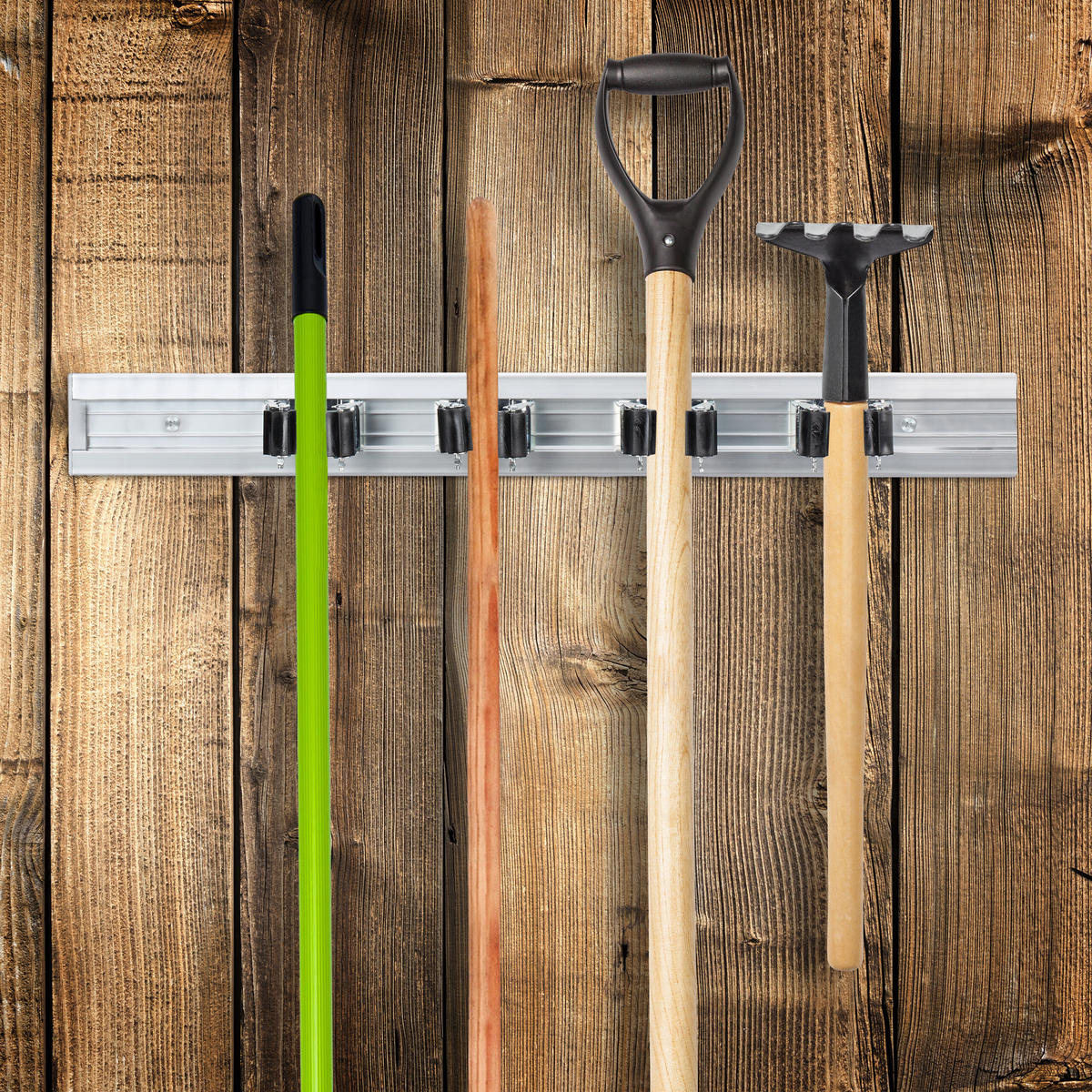 2xGERÄTEHALTER - Grau, Metall (48.5/5.5/4.5cm) - Relaxdays