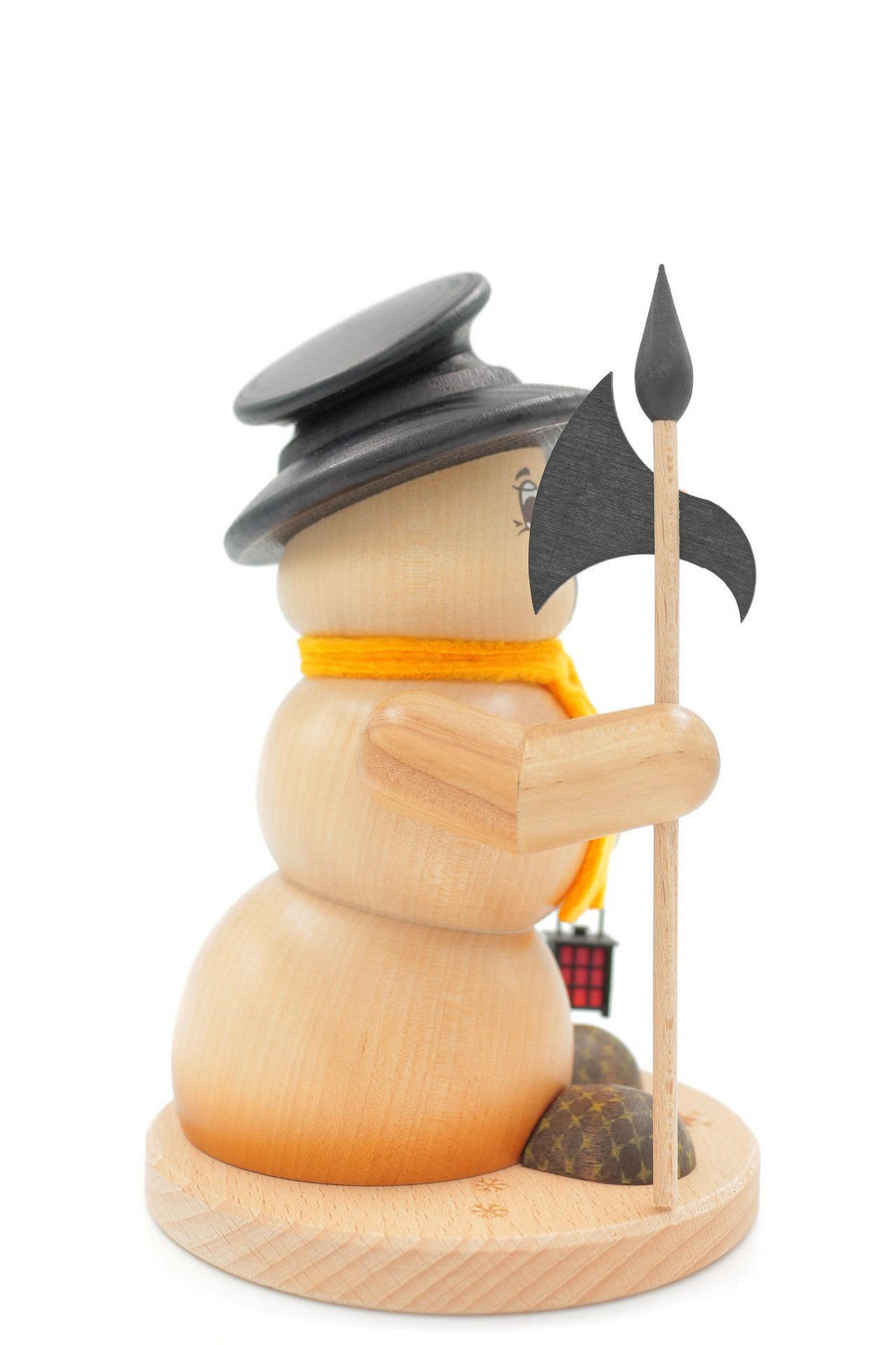 RAUCHFIGUR Schneemann Natur Nachtwächter 19 cm - Multicolor, Holz (15/19/0.1cm)