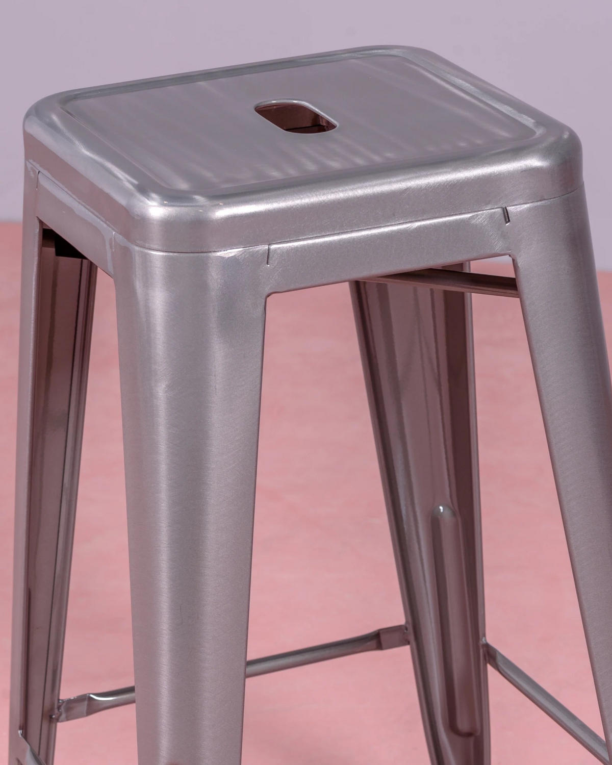BARHOCKER-SET 4 Stück Metall Alufarben - Alufarben, Metall (41/68/41cm) - Nest Dream