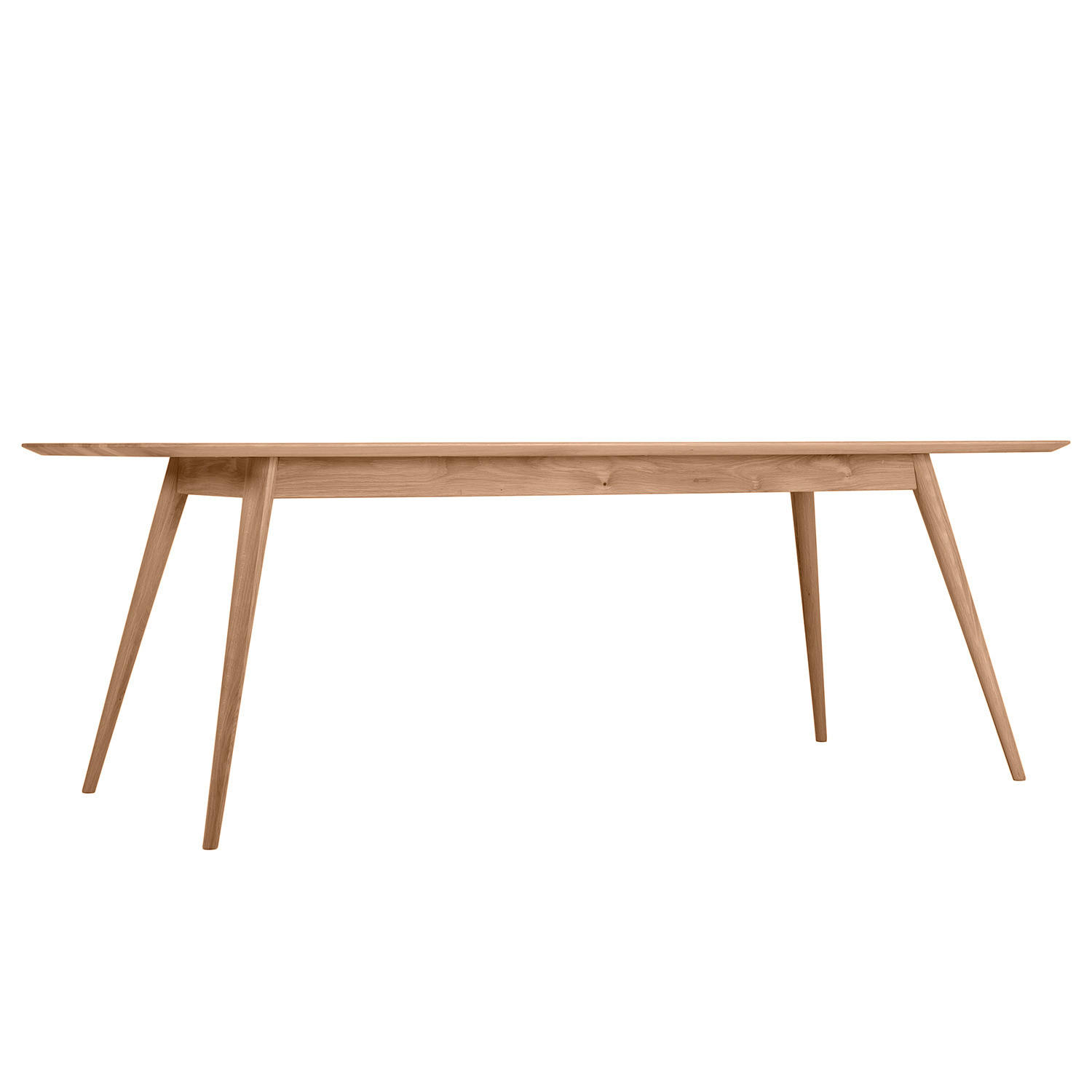 ESSTISCH - Massivholz - Eichefarben, Holz (90/220/75cm) - home24