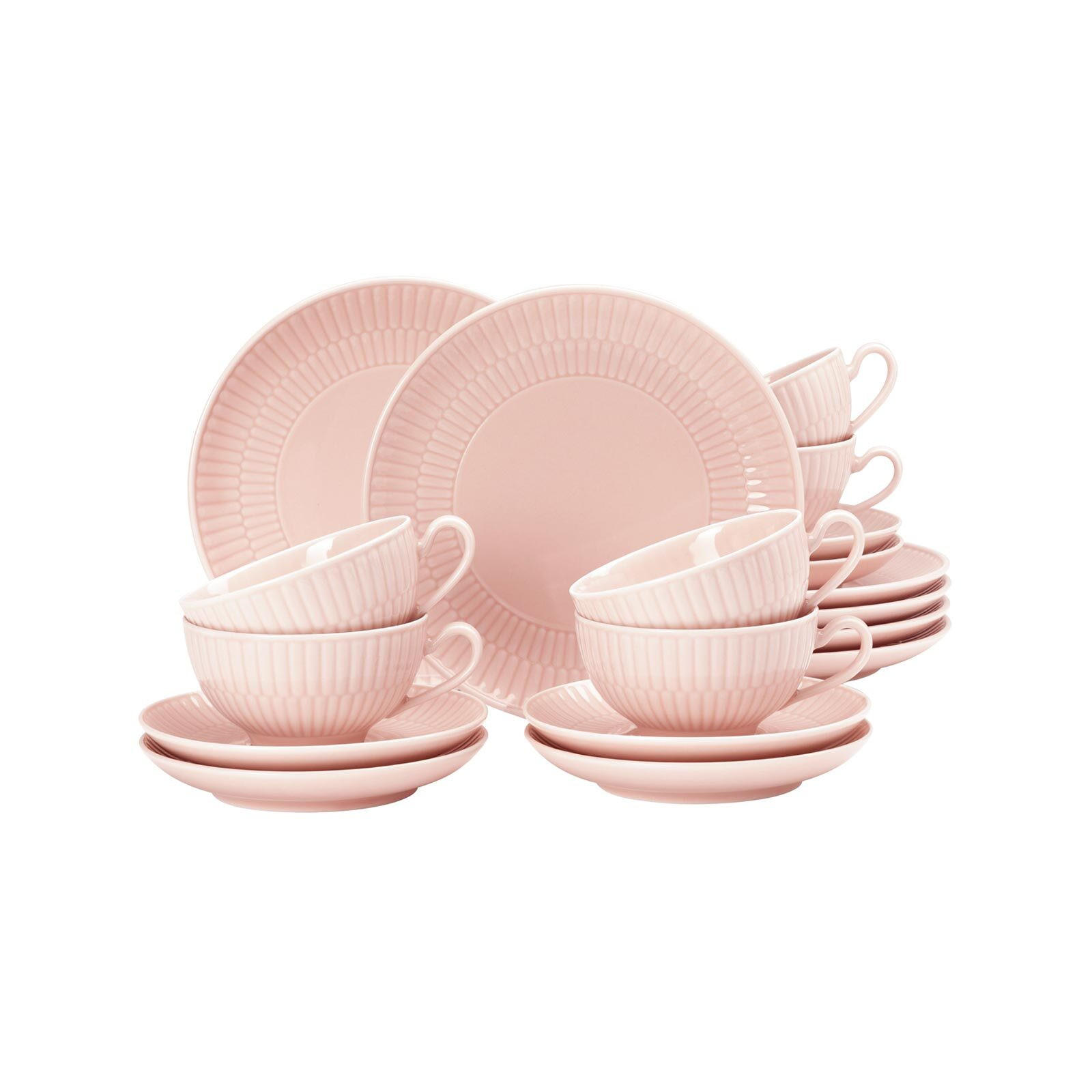 TEESERVICE Amina Rosé 18er Set - Rosa, Keramik (1/1/1cm) - Seltmann Weiden