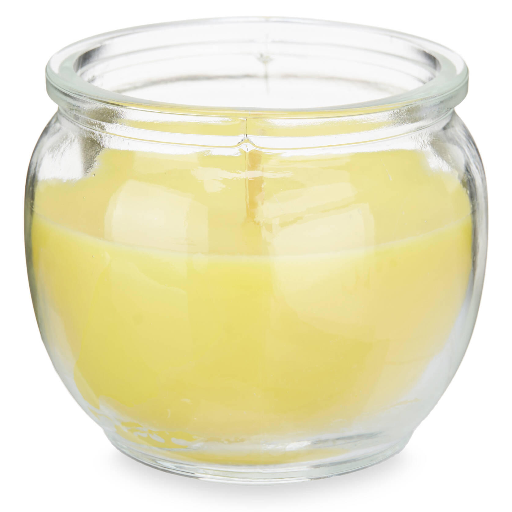 MÜCKENSCHUTZKERZE Citronella 20 Stunden - Gelb, Glas (7.4/6.3cm)