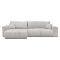 ECKSOFA OFI mit Schlaffunktion und Bettkasten Grau - Grau, Holzwerkstoff/Kunststoff (278/145cm) - Idohome