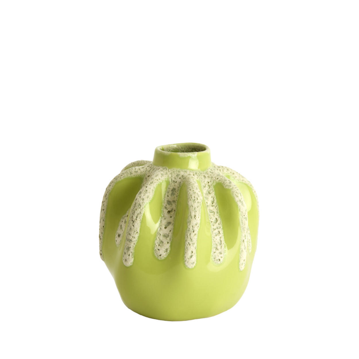 VASE Chieri - Grün - 23.5/23.5/27.5 cm - Grün, Keramik (27.5cm) - Light & Living