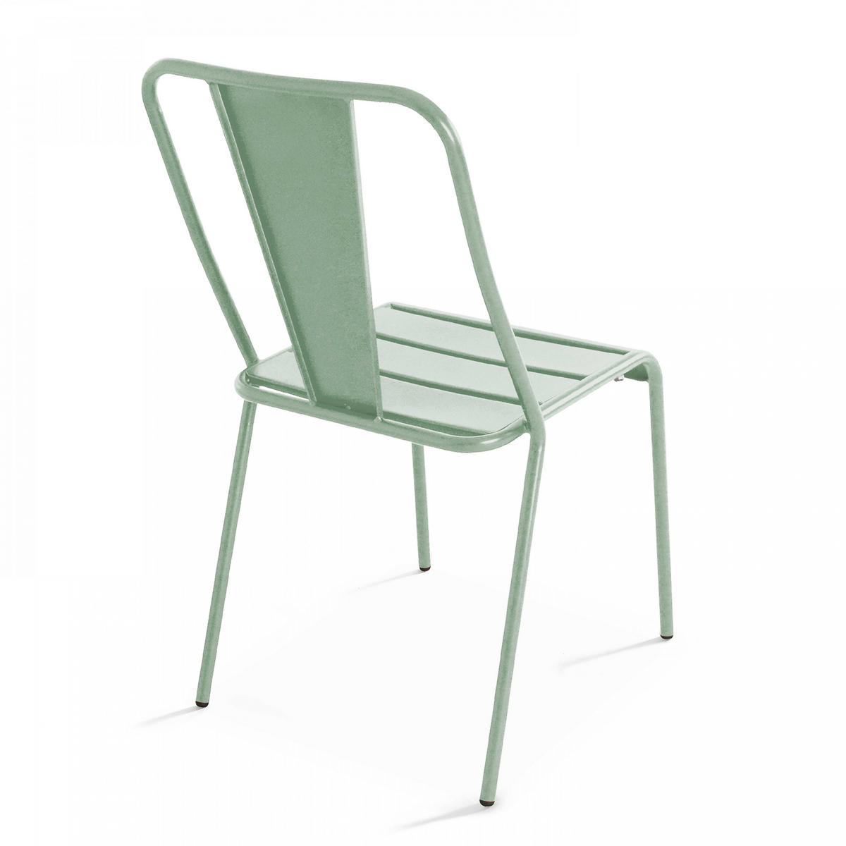 GARTENSTUHL, Salbeigrünen - Grün, Metall (49/83/43cm) - Oviala