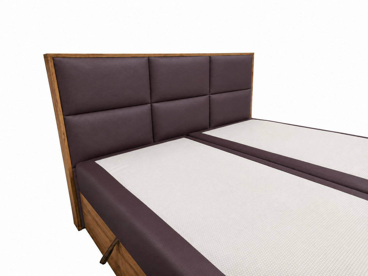 BOXSPRINGBETT Loly 140x200 cm H4 Taschenfederkern Walnussfarben - Walnussfarben, Textil (140/200cm) - KS Home Concept