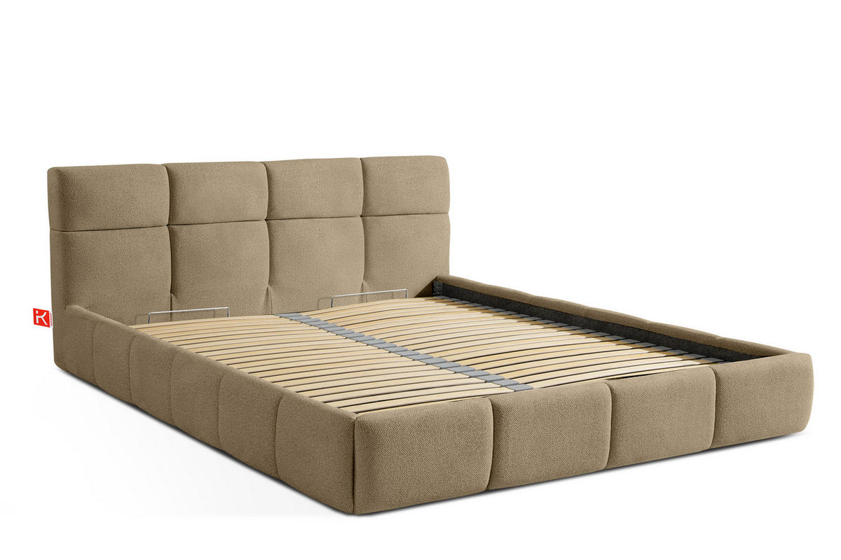 POLSTERBETT ALTOS, gelb - Gelb, Holz/Holzwerkstoff (160/200cm) - KONSIMO®