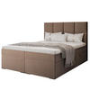 BOXBETT 120x200 cm mit Topper - Braun, Textil (120/200cm) - Idohome