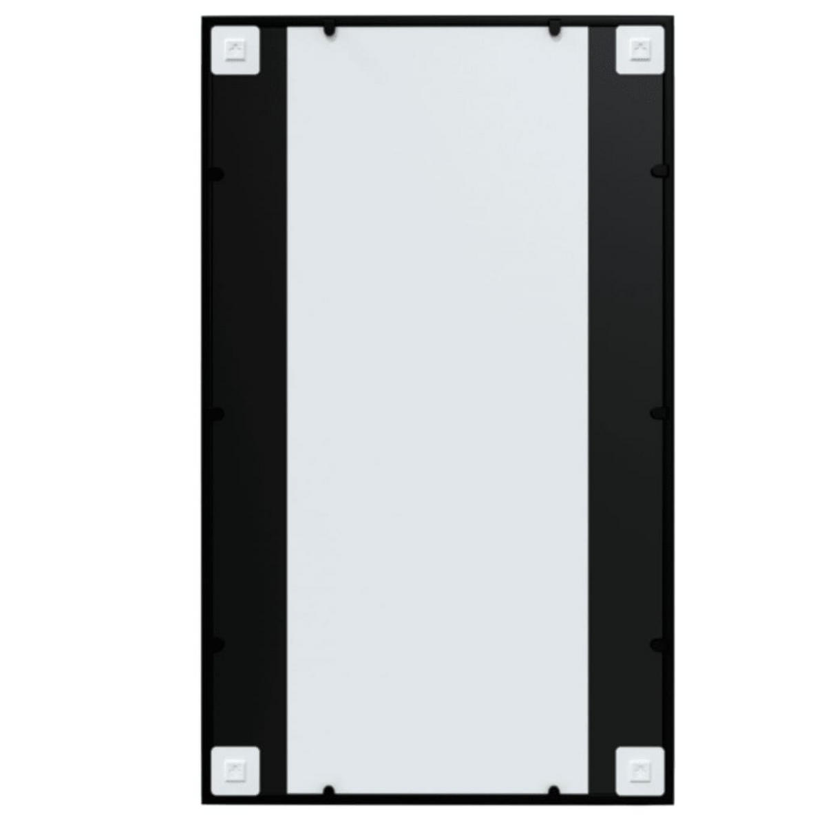 WANDSPIEGEL 2Er Set Schwarz 100/60 Cm Metall - Schwarz, Metall (60/0.3/100cm) - vidaXL