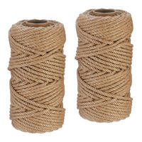 2XJUTESCHNUR - Hellbraun, Textil (10/10/20cm) - Relaxdays