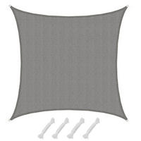 UV-SONNENSEGEL 7/7 m, Viereckig, Wasserdurchlässig, Grau - Grau, Kunststoff (700/700cm) - Amanka