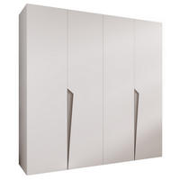 DREHTÜRENSCHRANK 202/200/52 4-türig - Beige/Weiß, Holz/Metall (200/202/52cm) - Abiks Möbel