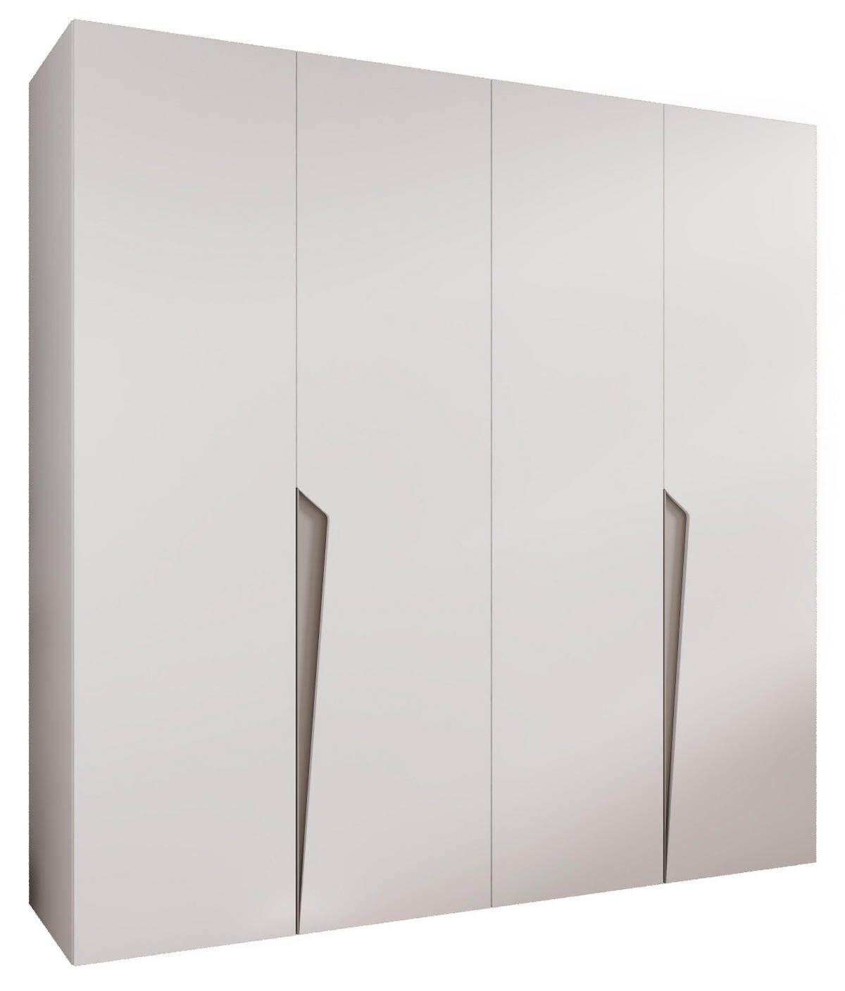 DREHTÜRENSCHRANK 202/200/52 4-türig - Beige/Weiß, Holz/Metall (200/202/52cm) - Abiks Möbel