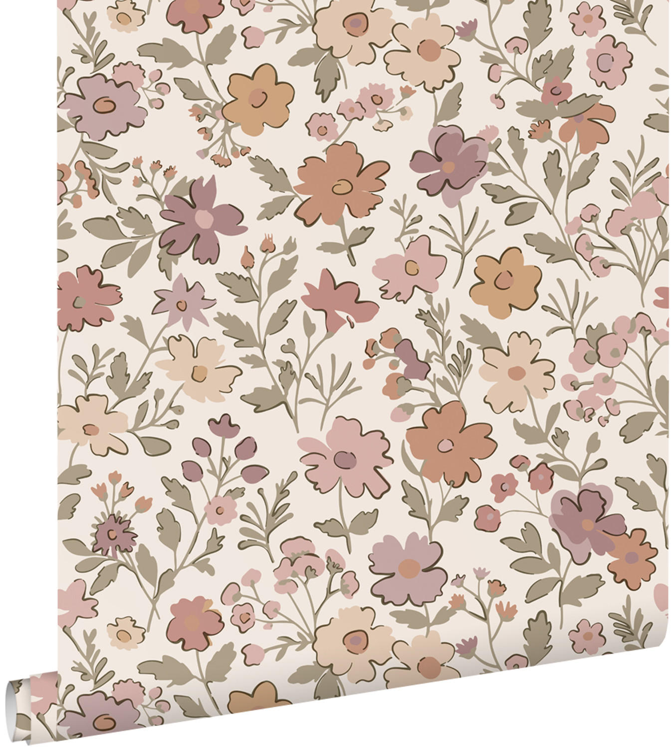 TAPETE Blumen 53 cm x 10.05 m - Lila, Papier (53/0.1cm) - ESTAhome
