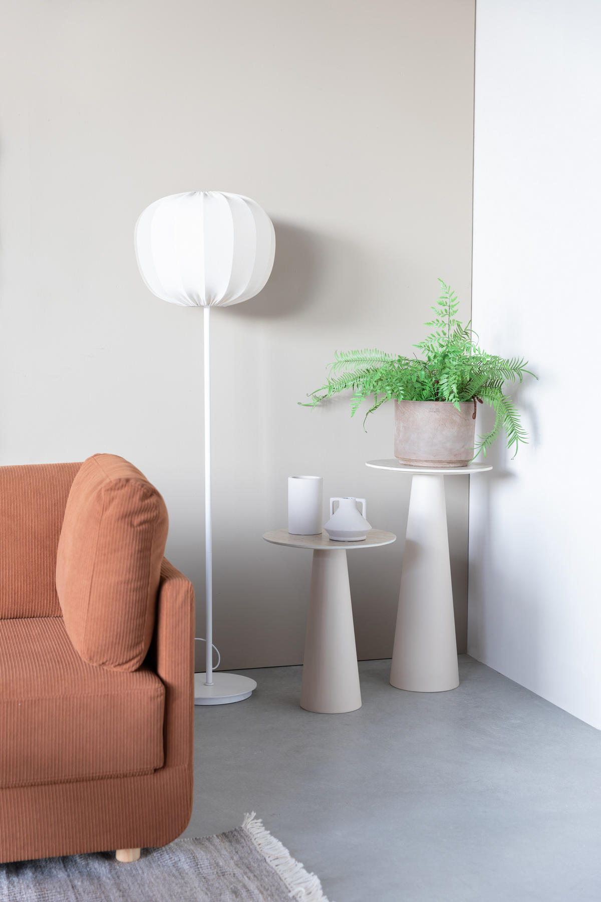 BEISTELLTISCH Joya - Beige - 40/40/52 cm - Beige, Metall (40/40/52cm)