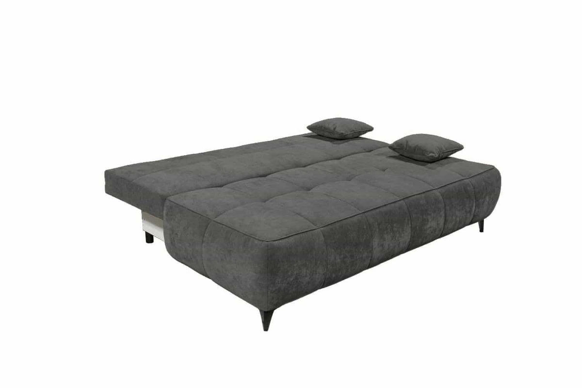 SCHLAFSOFA mit Bettkasten und Schlaffunktion - Anthrazit/Schwarz, Kunststoff/Textil (215/96/106cm) - ed exciting design