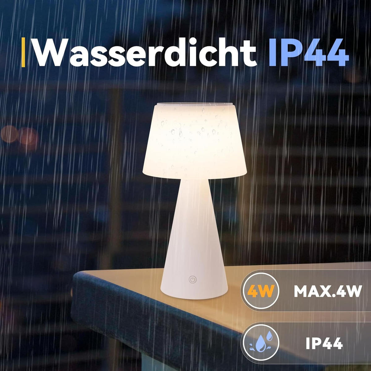 TISCHLEUCHTE Strahlig 13/23.9/13 cm - Weiß, Metall (13/13/23.9cm) - ZMH