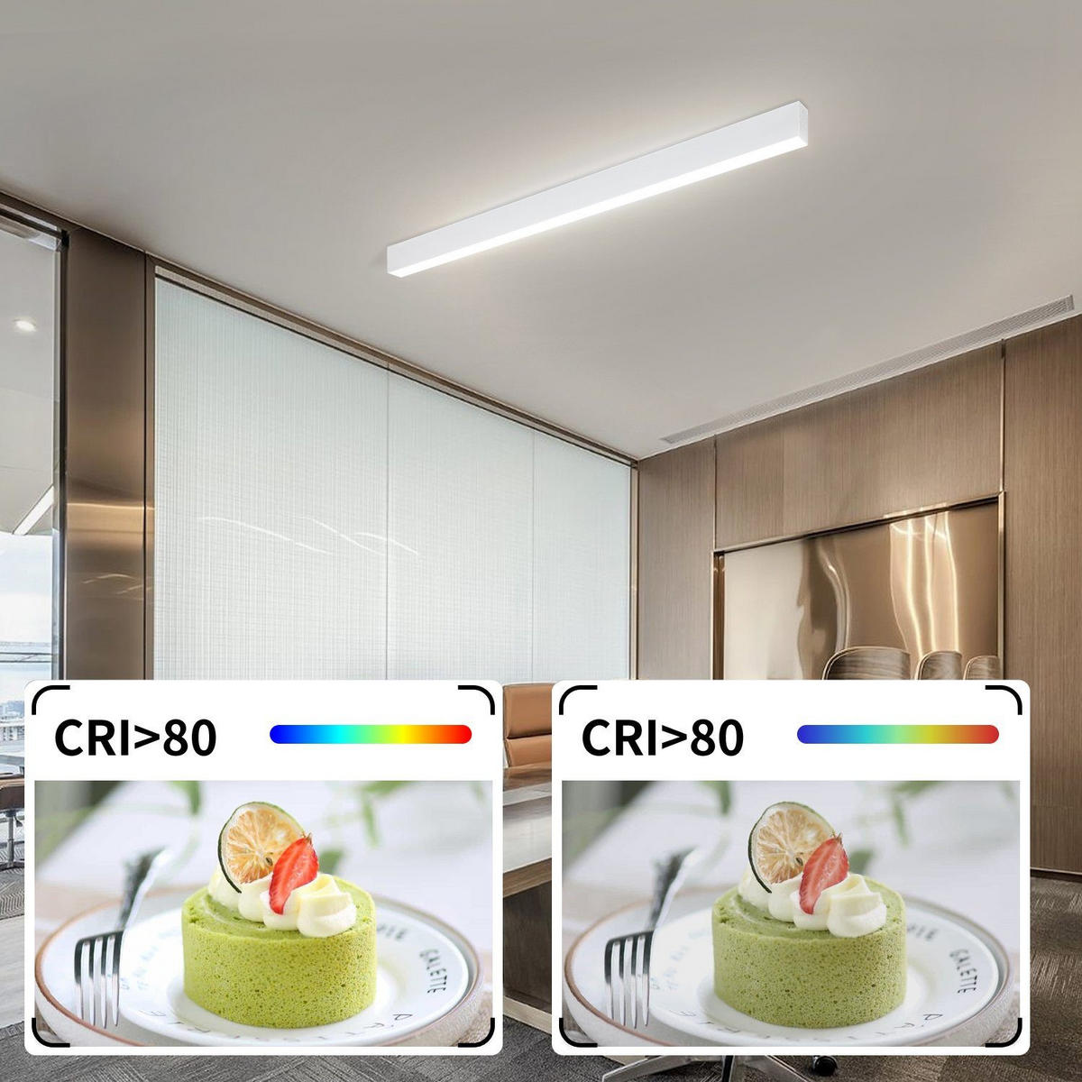 LED-DECKENLEUCHTE Werner 80/3.5/5.5 cm - Weiß, Metall (80/3.5/5.5cm) - Nettlife