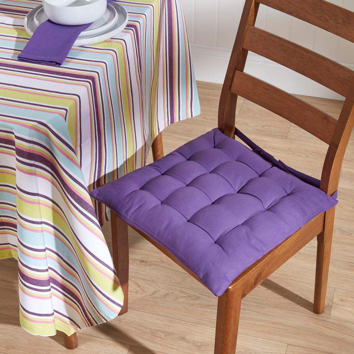 TISCHDECKE Osaka bunt gestreift, 137/137 cm, 100% Baumwolle - Multicolor, Textil (137/137cm) - Homescapes