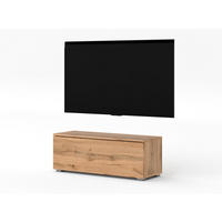 LOWBOARD Loriano 100 Eiche Wotan 100/36,5/32 cm – Hängend und Stehend - Braun, Holzwerkstoff/Kunststoff (100/36.5/32cm) - AX Living