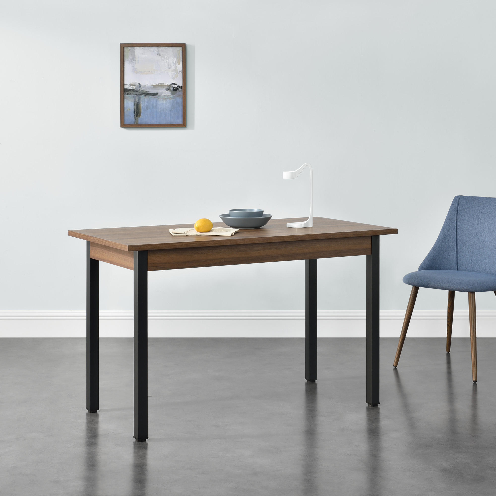 ESSTISCH Den Haag - Walnussfarben, Holzwerkstoff/Metall (60/120/75cm) - [en.casa]