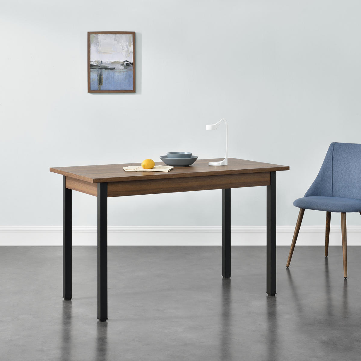 ESSTISCH Den Haag - Walnussfarben, Holzwerkstoff/Metall (60/120/75cm) - [en.casa]