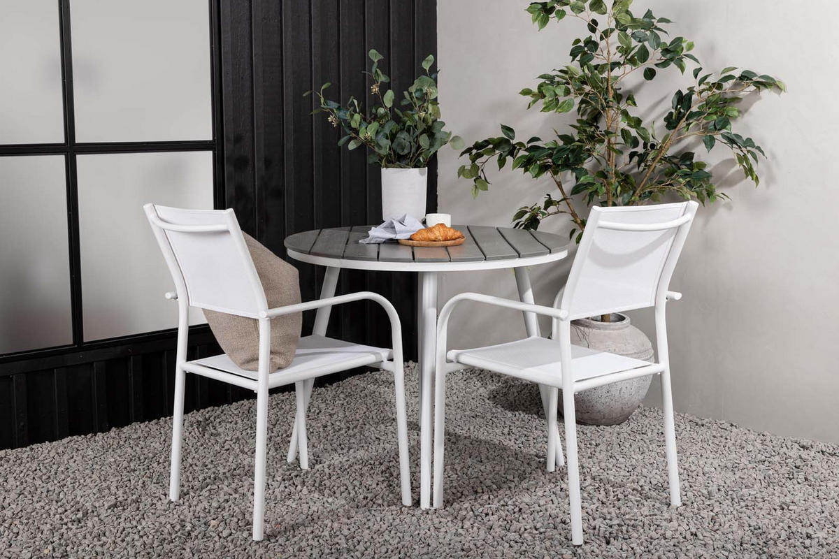 GARTENSET weiß - Weiß, Holzwerkstoff - ebuy24