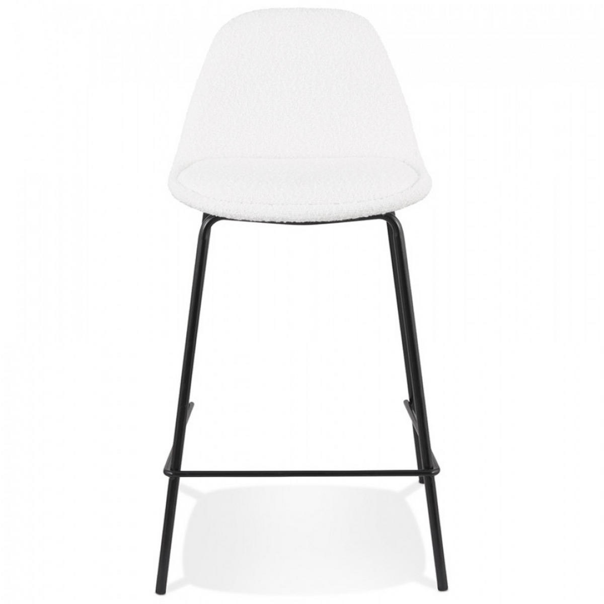 BARHOCKER Weiß 41x89x41cm - Schwarz/Weiß, Textil/Metall (41/89/41cm) - AlterEgo
