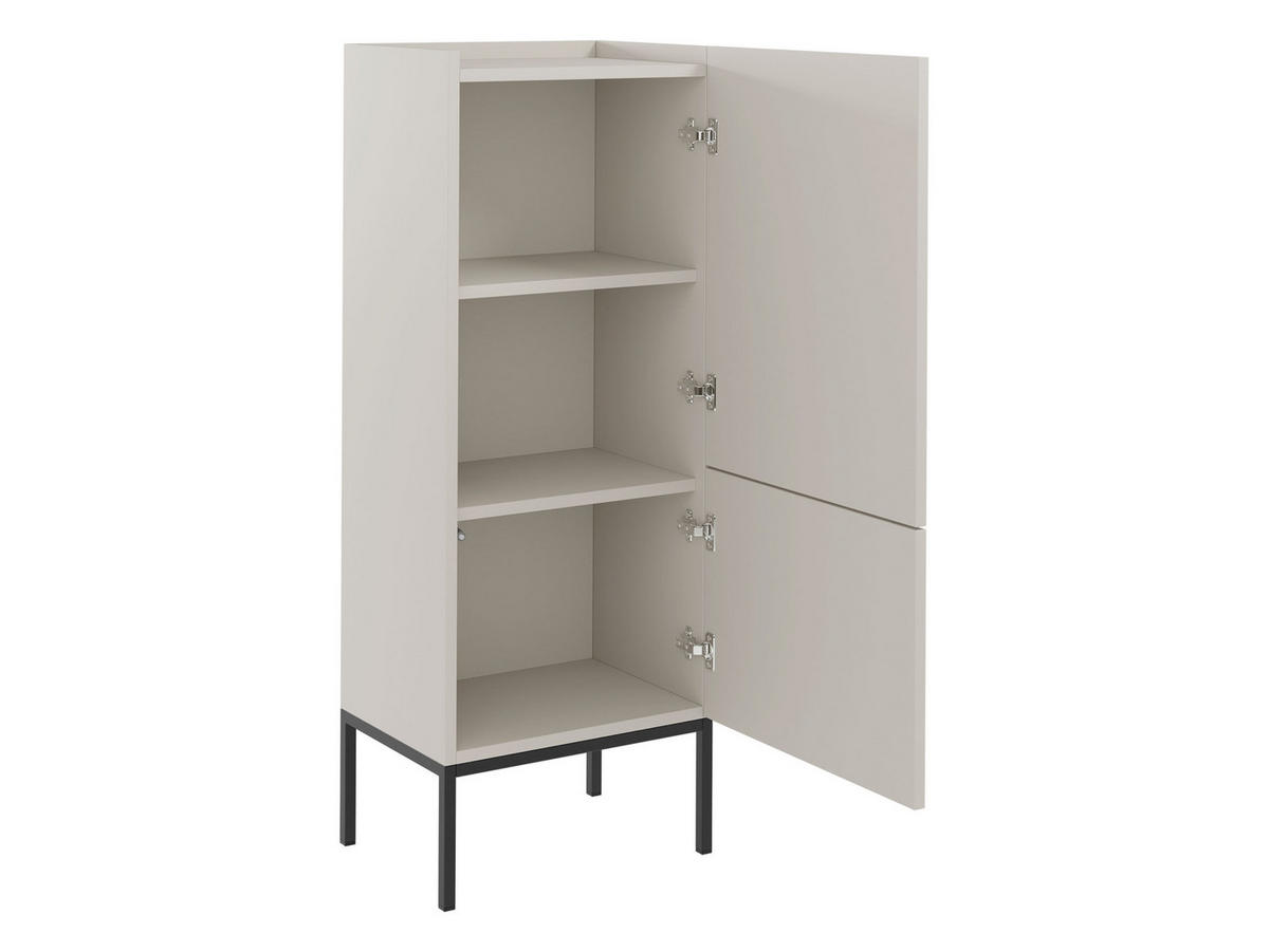 KOMMODE Como 50 2D - Kaschmir/Schwarz, Holzwerkstoff/Metall (50/140/42cm) - MIRJAN24