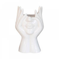 VASE 19 cm Keramik - Weiß, Keramik (19cm) - LIBRATON