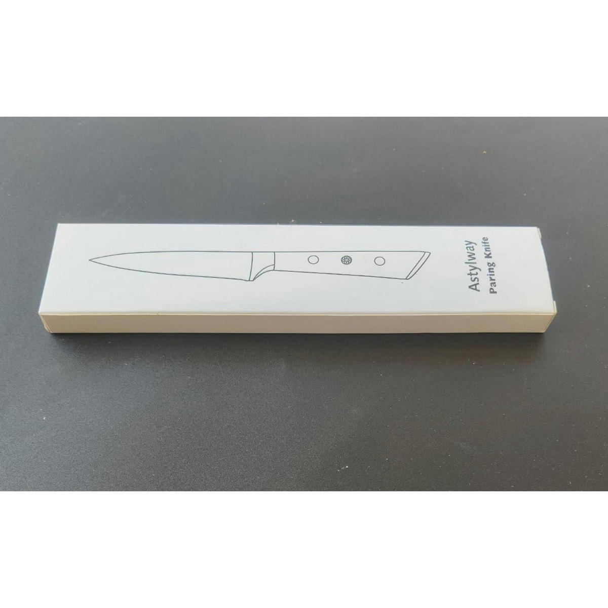 KÜCHENMESSER 9.5cm Obstmesser Allzweckmesser mit Pakkawood Griff Schwarz - Schwarz, Holz (20.5cm)