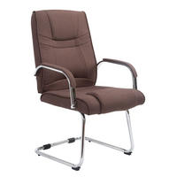 BESUCHERSTUHL Delhi Stoff Braun Konferenzstuhl Bürostuhl - Braun, Textil (60/104/67cm) - DELUKE