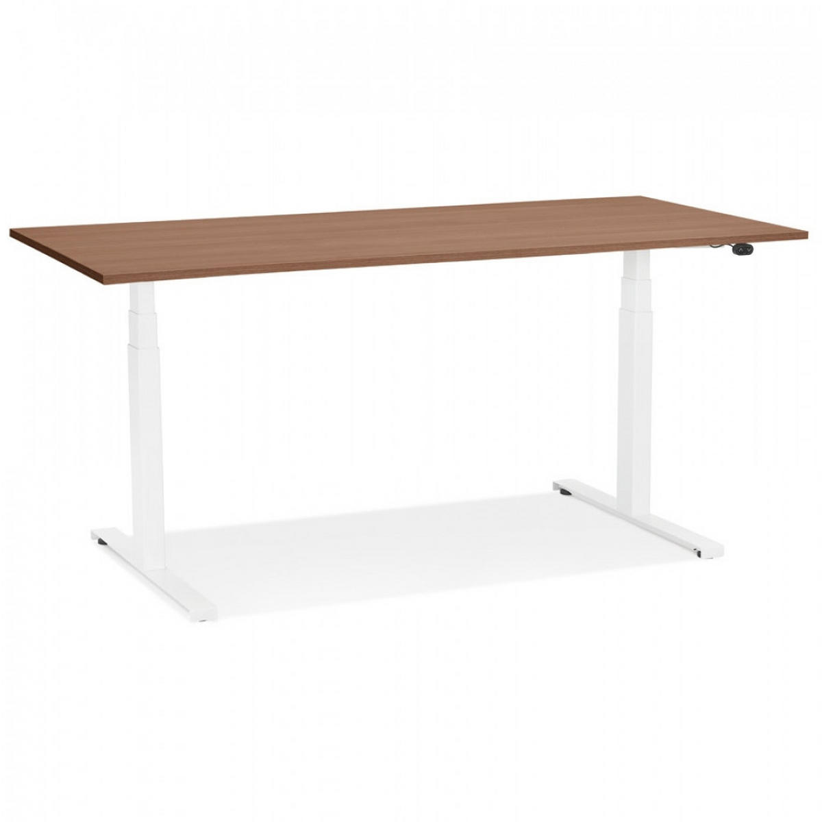 SCHREIBTISCH braun 140x70x127 cm - Weiß/Braun, Holz/Metall (140/70/127cm) - AlterEgo