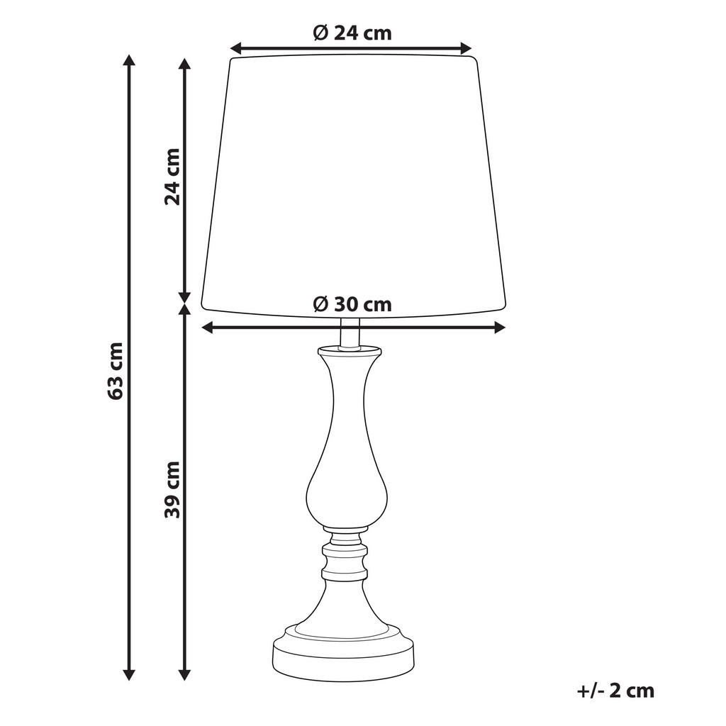 Thumbnail - Beliani Tischlampe, Weiß, Metall, E27, 30x63x30 cm, Lampen & Leuchten, Innenbeleuchtung, Tischlampen, Tischlampen