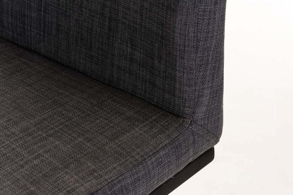 BARHOCKER Stoff Dunkelgrau - Dunkelgrau/Schwarz, Textil/Metall (42/86/44cm) - CLP