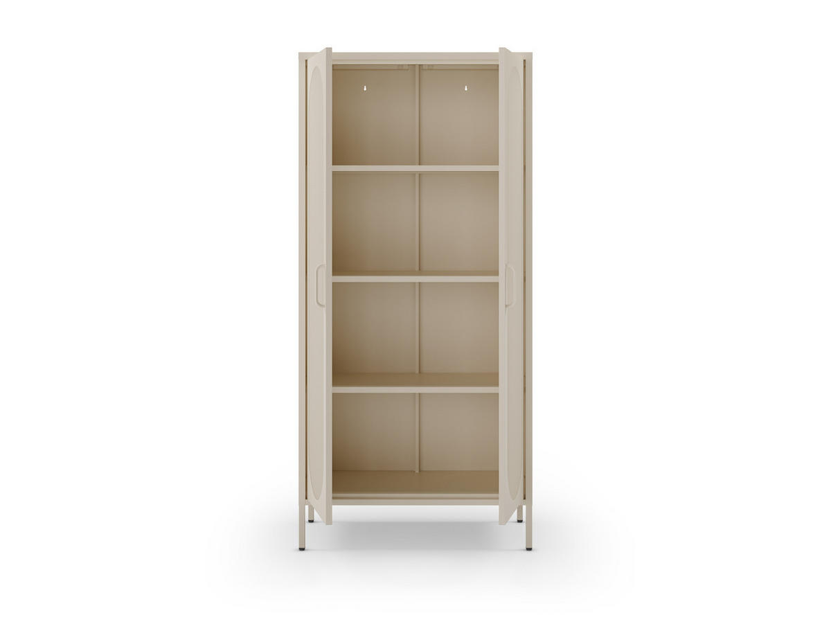 SCHRANK Diora Beige 80/40/170 cm - Beige, Metall (40/170/80cm) - Drawer