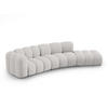 SOFA modular rechts Lupine aus Chenille-Stoff hellgrau 5 Sitzplätze - Hellgrau, Textil (335/70/166cm) - Micadoni